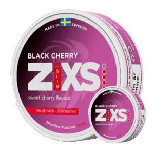 ZIXS Black Cherry 8mg JUMBO CAN nicotine pouches